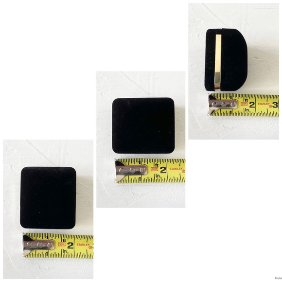 Black velvet ring box vintage ring case vintage black wedding ring case - Picture 11 of 11